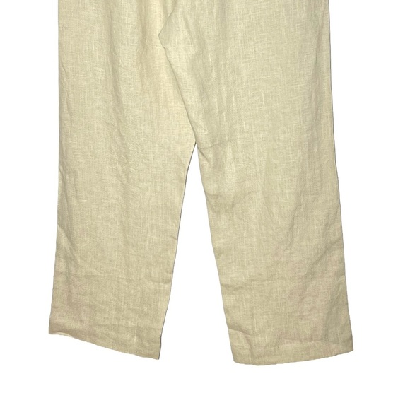 NEW American Giant Linen Pant, Elastic Waist & Pockets, Cropped, Creamy Beige, M - Picture 8 of 12